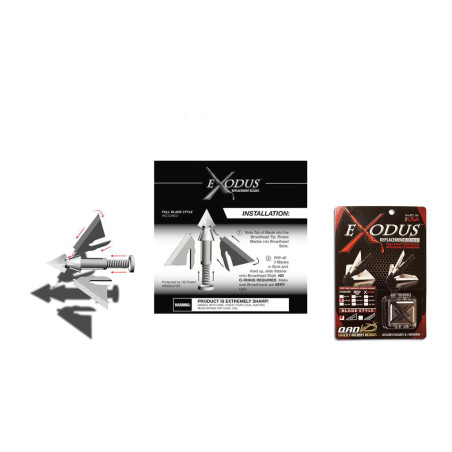 Lames de rechange pour pointes de chasse QAD Exodus - 14278 - Archerie.fr