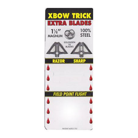 Lames de rechange pour pointes de chasse Slick Trick Xtrick - 14292 - Archerie.fr