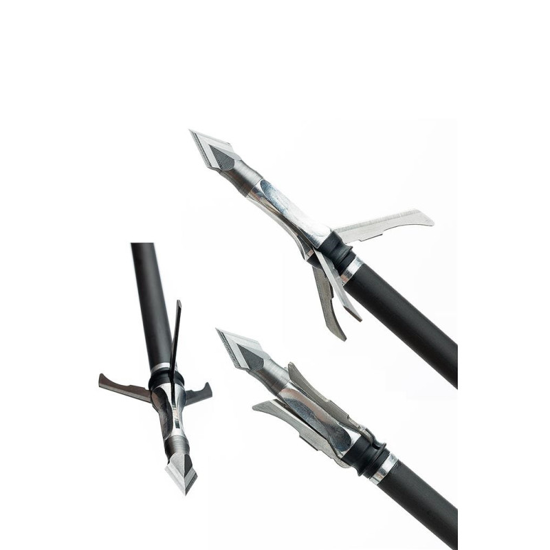 Lot de 3 pointes de chasse Grim Reaper Razorcut SS Expandable - 14299 - Archerie.fr