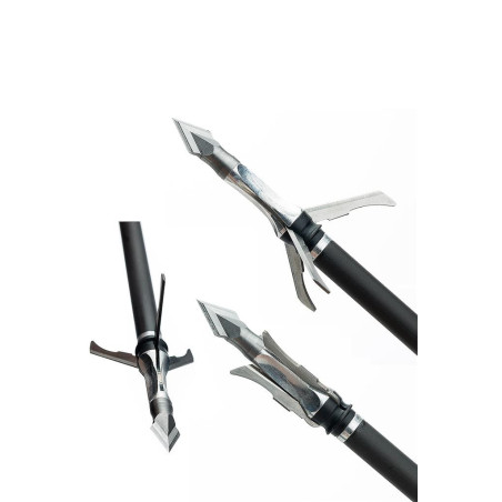 Lot de 3 pointes de chasse Grim Reaper Razorcut SS Expandable - 14299 - Archerie.fr