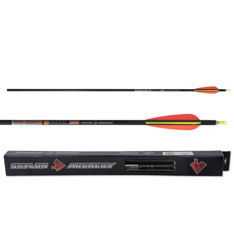 Lot de 12 flèches Skylon en carbone Bruxx 23 ID 8.0 - 14492 - Archerie.fr