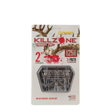 Lot de 3 pointes de chasse NAP Killzone Expandable - 15052 - Archerie.fr