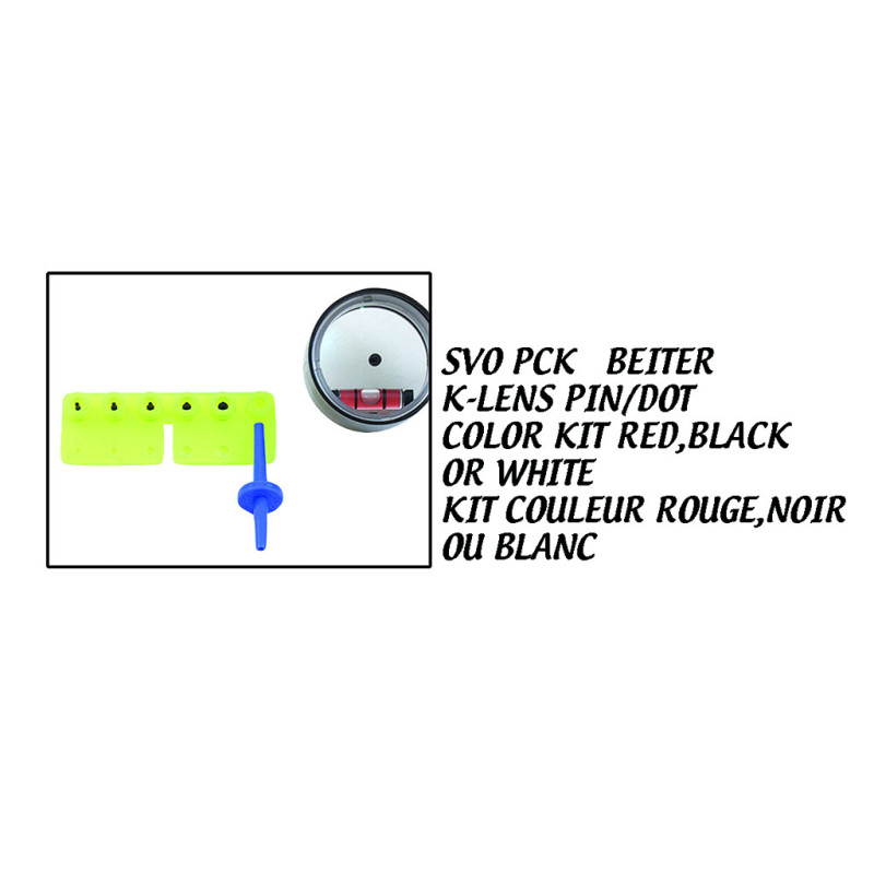 Kit de broche de visée Beiter pour lentilles K-Lens avec broche/point de visée en couleur - 16042 - Archerie.fr