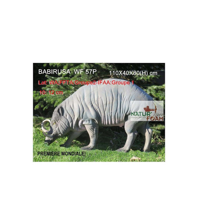 Cible 3D Natur Foam babiroussa - 20029 - Archerie.fr