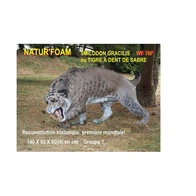Cible 3D Natur Foam tigre à dents de sabre - 20040 - Archerie.fr