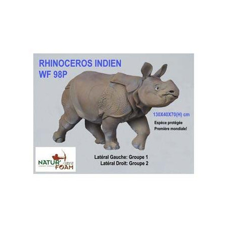 Cible 3D Natur Foam rhinocéros de l'Inde - 22667 - Archerie.fr
