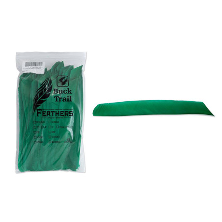 Lot de 100 plumes Buck Trail RW pleine longueur couleur unie - 24318 - Archerie.fr