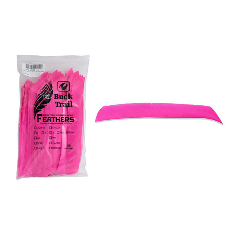 Lot de 100 plumes Buck Trail RW pleine longueur couleur unie - 24320 - Archerie.fr