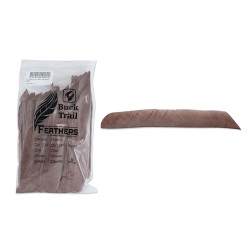 Lot de 100 plumes Buck Trail RW pleine longueur couleur unie - 24322 - Archerie.fr