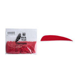 Lot de 100 plumes paraboliques Buck Trail RW 3 pouces couleur unie - 24340 - Archerie.fr