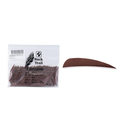 Lot de 100 plumes paraboliques Buck Trail RW 3 pouces couleur unie - 24348 - Archerie.fr