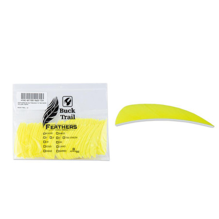 Lot de 100 plumes paraboliques Buck Trail RW 3 pouces couleur unie - 24349 - Archerie.fr
