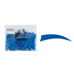Lot de 100 plumes shield Buck Trail RW 4 pouces couleur unie - 24433 - Archerie.fr