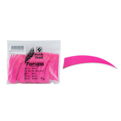 Lot de 100 plumes shield Buck Trail RW 4 pouces couleur unie - 24438 - Archerie.fr
