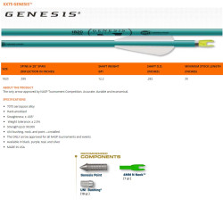 Flèches Easton Genesis NASP en aluminium - 31133 - Archerie.fr