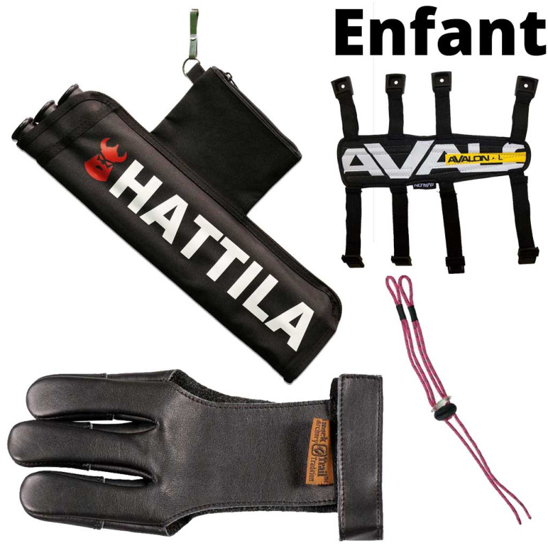 Pack d'accessoires d'archer - Tir instinctif ou Nu - Gant - Enfant - 32037 - Archerie.fr