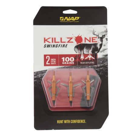 Lot de 3 pointes de chasse mécaniques NAP Swingfire - 32316 - Archerie.fr