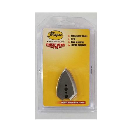 Lot de 3 lames de rechange pour pointes de chasse Magnus Single Bevel - 32458 - Archerie.fr