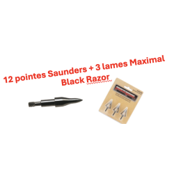 Pack Saunders & Maximal Black Razor - 40788 - Archerie.fr