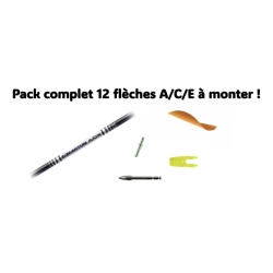 Tubes Easton ACE : pack complet 12 flèches à monter | Archerie.fr