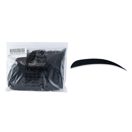 Lot de 100 plumes paraboliques Buck Trail LW 5 pouces couleur unie | Archerie.fr