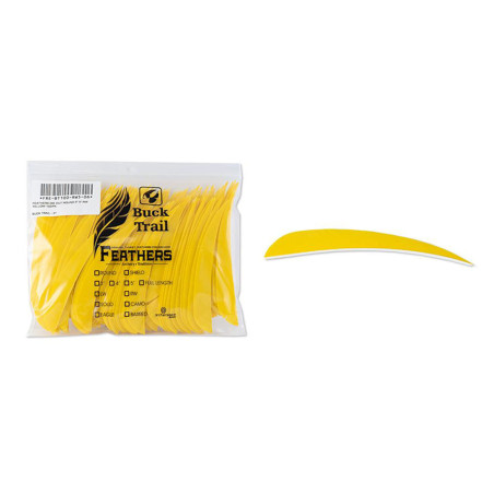 Lot de 100 plumes paraboliques Buck Trail LW 5 pouces couleur unie | Archerie.fr