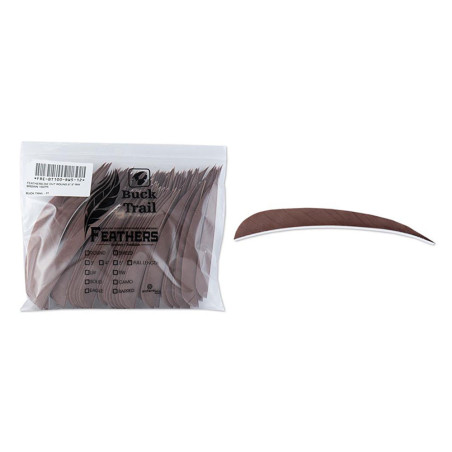 Lot de 100 plumes paraboliques Buck Trail LW 5 pouces couleur unie | Archerie.fr