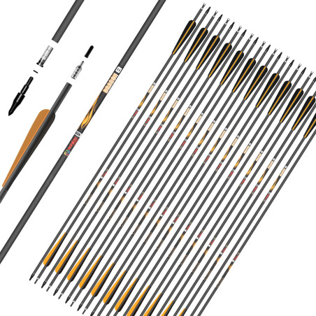 Flèche Sanlida Dragon 10 carbone 6.2mm | Archerie.fr