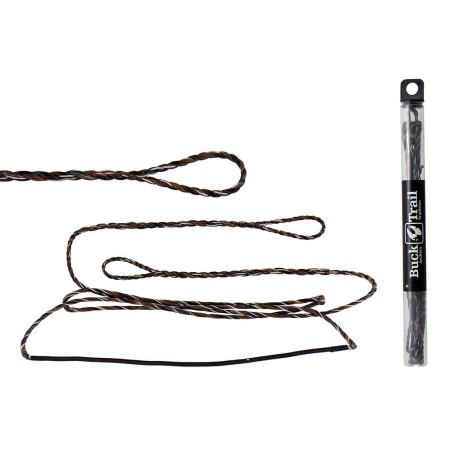 Corde d’arc traditionnelle Flemish Dynagen D-75 Buck Trail – 16 brins Noir/Marron