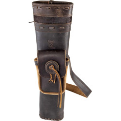Carquois Traditionnel Buck Trail Frosthide 50cm Cuir Marron Ambidextre