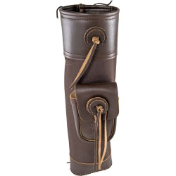 Carquois Traditionnel Buck Trail en Cuir et Cordura 51 cm Ambidextre Marron