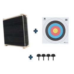 Cible Target Tech 90x90x30 + 2 Blasons & 4 Clous | Archerie.fr