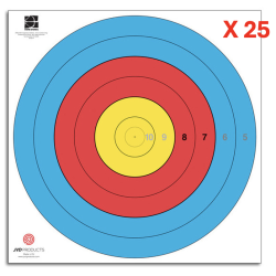 Lot de 25 blasons 80cm - 6 zones pour arcs à poulies | Archerie.fr