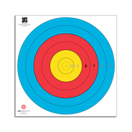 Blason FITA JVD 80 cm waterproof polyester 6 cercles | Archerie.fr