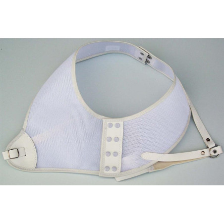 Plastron Gompy BB4 taille S gaucher blanc