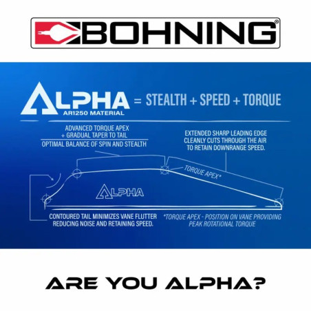 Empennage Bohning Vane AR1250 Alpha 2.8" en 15 coloris