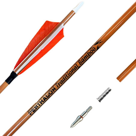 Flèches Bearpaw Carbon Traditional Bamboo spine 600/700/800