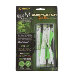 Empennages NAP QuickFletch QuickSpin Bone Collector 2" vert