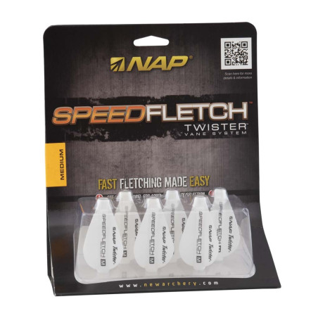 Empennages NAP SpeedFletch Medium OD .265-.275 blancs – M