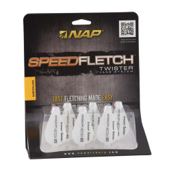 Empennages NAP SpeedFletch Medium OD .265-.275 blancs – M