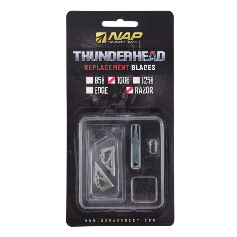 Lames de rechange NAP Thunderhead Razor 100 grains - boîte de 9