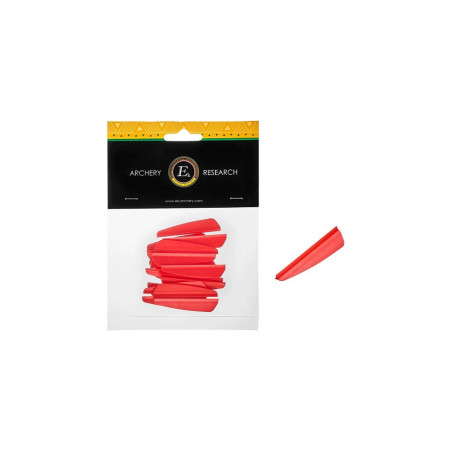 Empennages EK-Poelang Vanes 2" pour traits Cobra R9 rouge néon – lot de 20