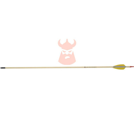 Flèches EK Archery bois 30 pouces diamètre 8 mm avec plumes