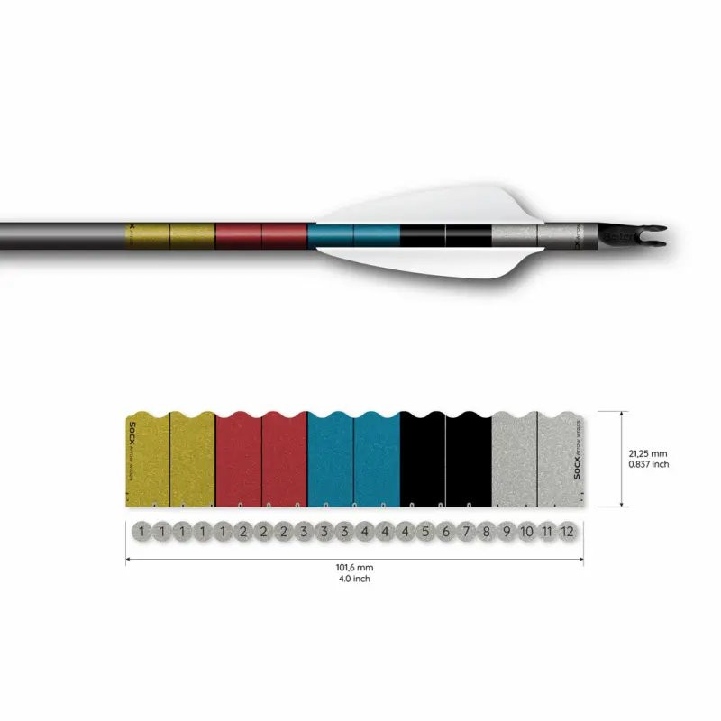 Wrap de flèche Socx 6.0mm Max Target Face Retro-Reflective White