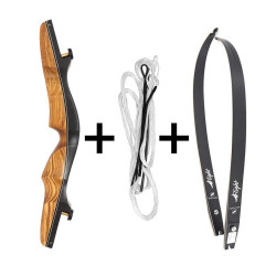 Kit arc démontable Poignées + branches + corde White Feather Lark Essential - 8110 - Archerie.fr