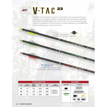Tube de flèche Victory V-Tac 23 V1
